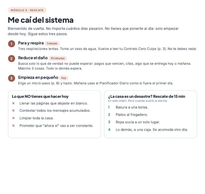 Página de Reinicio